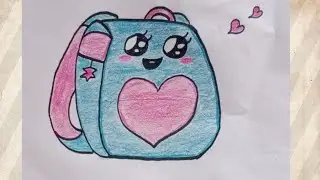 cute bag drawing for kids