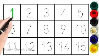 learn numbers | coloring page | learn numbers by coloring