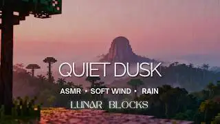 Minecraft Rainy Mountain — Pink Sky, Mist & Distant Jungle (ASMR, 30 min)