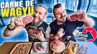 Probando un MENÚ SOLO de CARNE de WAGYU con el VIKINGO! 🥩