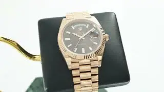 Lot 6 | Rolex, Day-Date 40, Ref. 228235, &ldquo;Chocolate Baguette Dial&rdquo;