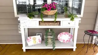 SPRING SCREEN PORCH / CLEAN AND DECORATE WITH ME / BUFFET STYLING