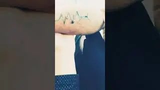 Tatoo makers at home ....with needle and tatoo ink .........and ciggret smoke ...only