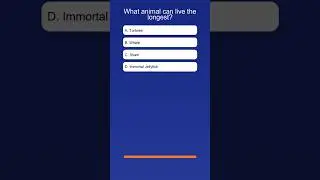 Longest Living Animal Lifespan Challenge Quiz