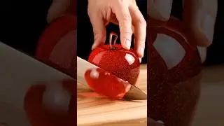 Glass Apple Slicing. | Relaxing sounds | #aiasmr #glassapple #cuttingfruits #slicingasmr
