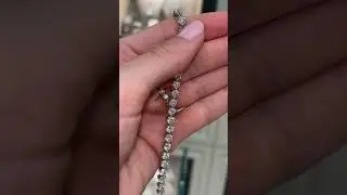 Round Diamond Three-Prong Tennis Bracelet in White Gold✨