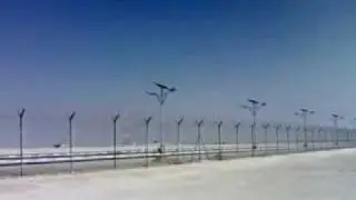 sharp solar module powered street lights installed in DUBAI UAE