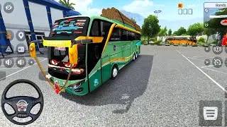 Bus ALS Full Strobo Bawa Penumpang Dan Muatan Kayu Keluar Terminal Sambil Kasih Basuri