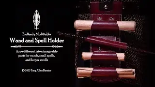 How to make a Leather Wand and Spell Holder For Your Belt.