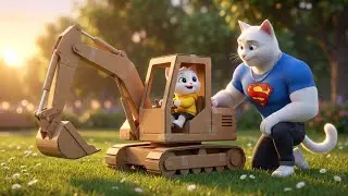 A Kitten Gets Teased for a Cardboard Excavator &mdash; Will His Dream Be Broken? | Ai Cat Story