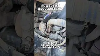 How to fix a coolant leak in a semi truck. #truckdriver #trucking #trucker #truckmechanic #repairs
