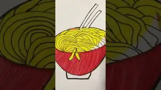 Noodles🍜 #art #1k #artwork #drawing #satisfying #shortvideo #colour #artist #noodles #shorts