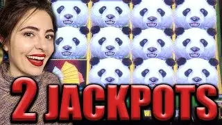 SCORED 2 JACKPOT HANDPAYS & FULLSCREEN on PANDA MAGIC in Las Vegas!