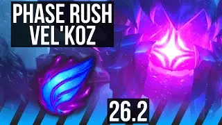 VEL'KOZ vs SYNDRA (MID) | Phase Rush, Good KDA: 9/1/14 | EUW Grandmaster | 26.2