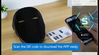 Full-Color LED Face-Changing Glowing Mask APP Control Shining Mask For Ball Festival Christmas Mask