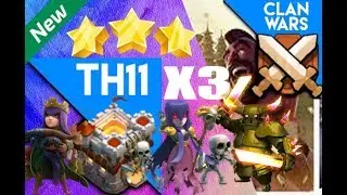 Queen Walk + Pekka + Witch + Bowler | 3 Stars War TH11 Best Attacks