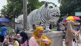 Viral Patung Macan Putih di Kediri Bikin Heboh ! Menggemparkan! Ini Penampakannya ! Persik Mania Nih