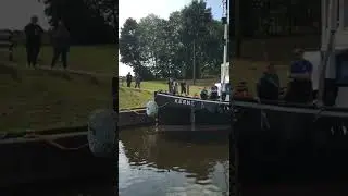 Steam  meets steam - The Daniel Adamson steam boat salutes The Kerne on it&rsquo;s maiden voyage 27/08/22