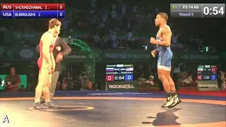 Round 2 FS - 74 kg: Jordan BURROUGHS (USA) df. Iakubali SHIKHDZHAMALOV (RUS) by TF, 12-0