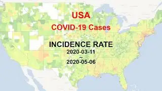 USA: COVID-19 Cases in Map by Counties (until May 6th)