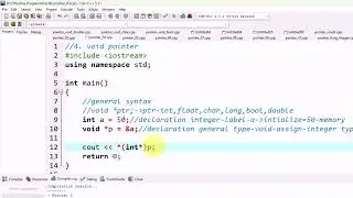 Lecture:84|&bull;pointer of  void type for integer data type| declaration and Initialization} Pashto