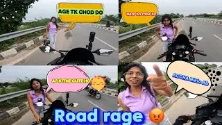😃Cute  girl help mang Rahi || road rage 😡 #mannumotovloger