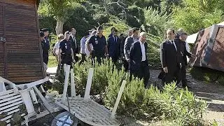 #inondations: French president visits flood-hit region