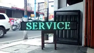 Running text full color outdoor ukuran 133cm X 21cm seting via wifi & usb