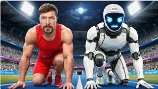 World's Fastest Man Vs Robot | ​⁠ New Hindi Video 2025 ındıa mrbeast new video!