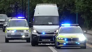 **HIGH-RISK** James Harding, CAT-A prison convoy travelling through Plumstead under police escort.