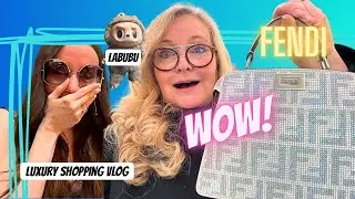 Come LUXURY SHOPPING with me & ROMINA ROSE MAY - HOT 🔥 NEW FENDI Bags, CELINE & My first LABUBU