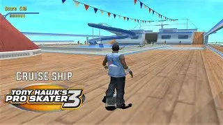 Tony Hawk's Pro Skater 3 (PS2) - Cruise Ship - 100% GOALS, STATS AND DECKS