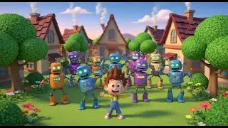 Five Little Robots Dance Together | Counting and Movement Song for Kids