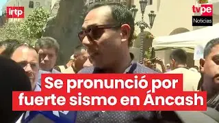 Presidente José Jerí brinda declaraciones a la prensa tras participar del Adoptatón 2025