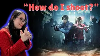 Японская девушка ВПЕРВЫЕ играет в Resident Evil 2!!!