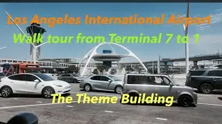 Los Angeles International Airport walk tour from Terminal 7 to 1. Level 2(Departure). #lax