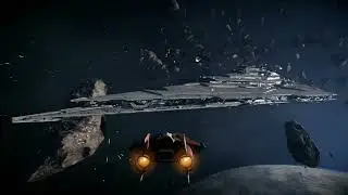 Acrobatic close flight, Resurgent Star Destroyer - first person // Star Wars Battlefront II