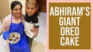 AbhiRam&rsquo;s Giant Oreo Cake #kidscakes #cakedecorating #kidsactivities #homemadecake