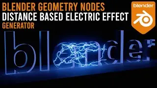 Blender tutorial: distance based electric effect (geometry node)