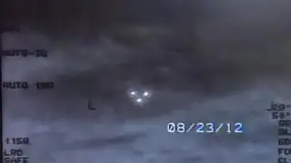 Trio of orbs filmed via MQ-9 Reaper drone over the Persian Gulf on August 23rd 2012.