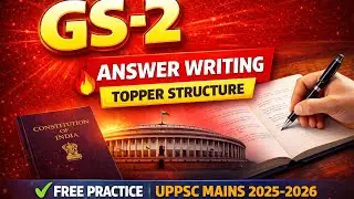 UPPSC Mains 2025&ndash;26 | Daily Answer Writing Practice | Topper Structure #answerwriting 