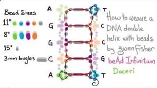 DNA Beaded Earrings: How to weave a double helix with beads by Gwen Fisher |  cc earrings
