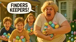 KAREN LETS HER KIDS RAID A PRIVATE EASTER EGG HUNT, STEALING 40 EGGS THEN GETS MAD WHEN CONFRONTED!!