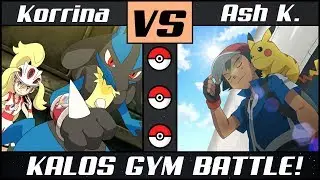 Kalos Gym Battle #3: ASH vs. KORRINA (Pok&eacute;mon Sun/Moon) - Mega Lucario!