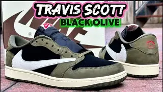UNRELEASED!! Jordan 1 low Travis Scott Black Olive review 🔥🔥🔥