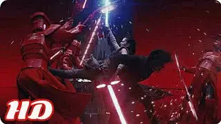STAR WARS 8 Rey and Kylo Ren vs Snoke HD Final Scene The Last Jedi