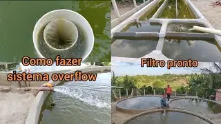 piscicultura quase concluída + como fazer overflow + terminando o sistema de filtragem + resultado