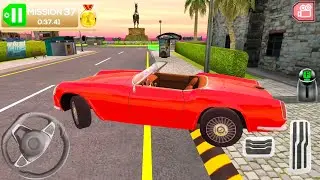 Red Cabrio Car Driving In A Town - Summer Cars Simulator - Android Gameplay