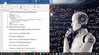 Pseudocode and Program 4   To find Errors and Correct
