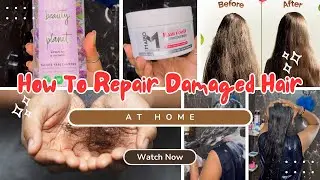 How to repair damaged hair at home 🏡 #haircare #haircaretips #hair #lovebeautyandplanet